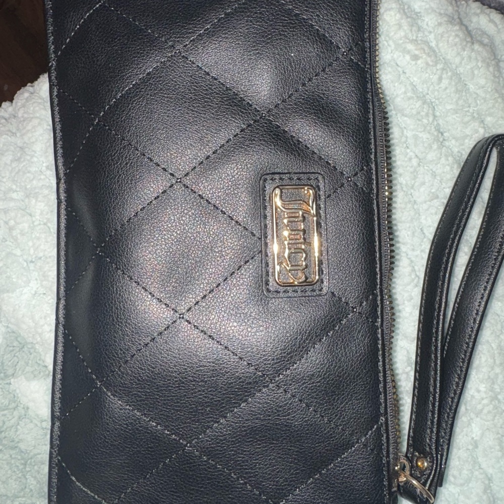 Juicy Black Wristlet Clutch